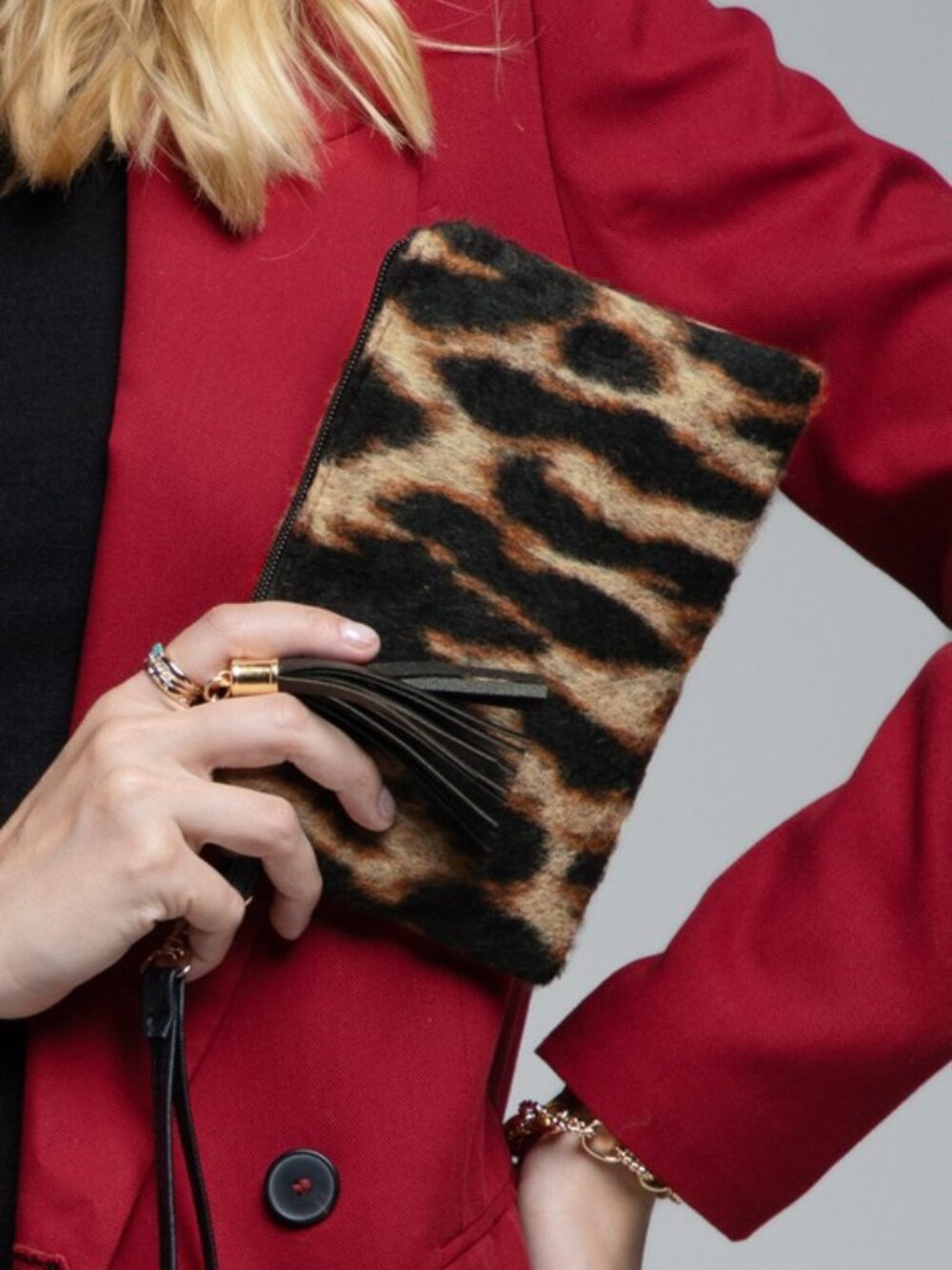 Animal Print Clutch Bag